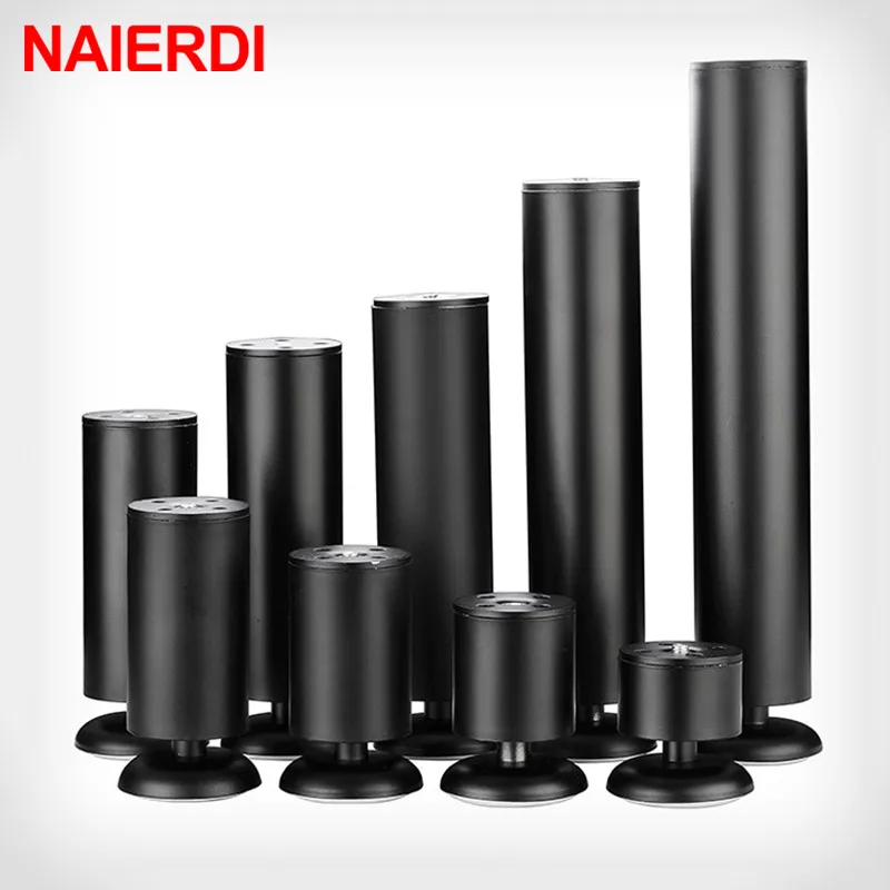 NAIERDI 1PC Furniture Adjustable Cabinet Legs 6CM-30CM Stainless Steel Furniture Legs Table Sofa Feet Bed Furniture Legs