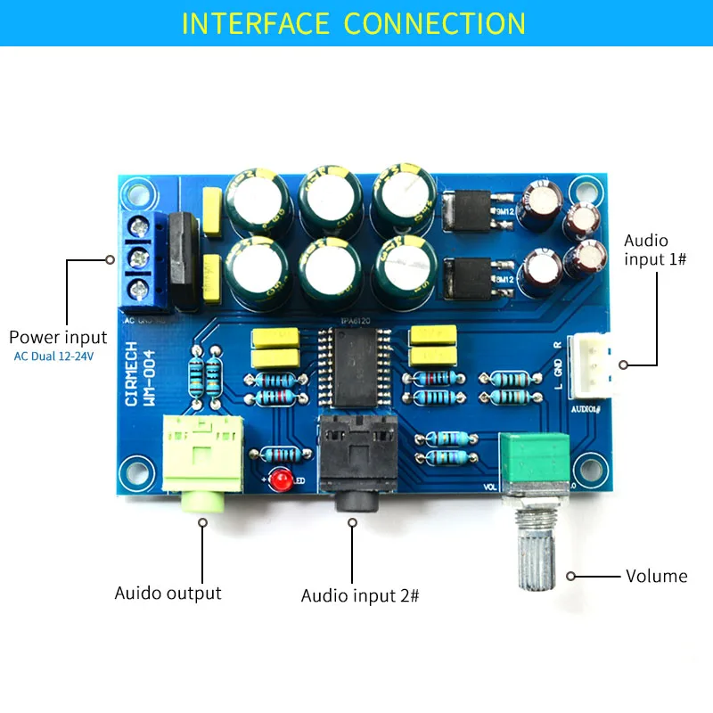UNISIAN TPA6120A2 Headphone amplifier board TPA6120 2.0 Channels HIFI high fidelity Audio Earphone Amplifiers