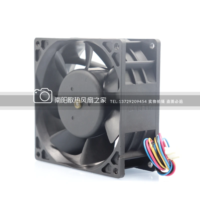 Ventilador de refrigeração de bola dupla pwm original qfr0948ge 9238 48v 0.39a 9cm 4-wire