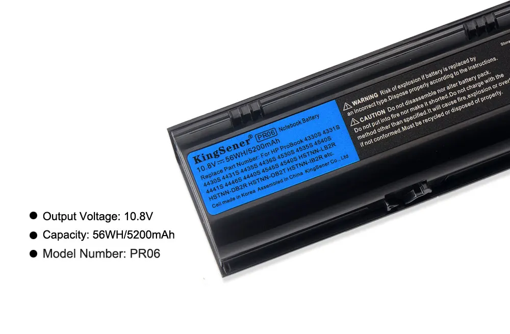 KingSener PR06 Laptop Batterie Für HP ProBook 4330S 4331S 4530S 4540S 4535S 4430S 4435S 4436S HSTNN-OB2T HSTNN-LB2R /DB2R PR09