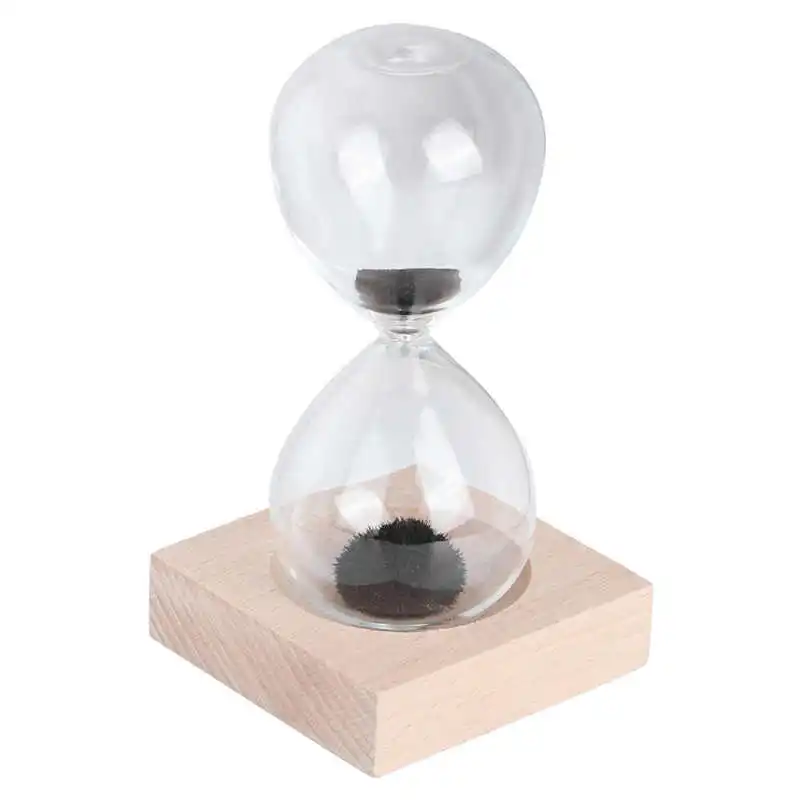 Desktop Magnetic Glass Sand Hourglass with Base for Home Decoration Ornament Gift Hourglass Home Decor