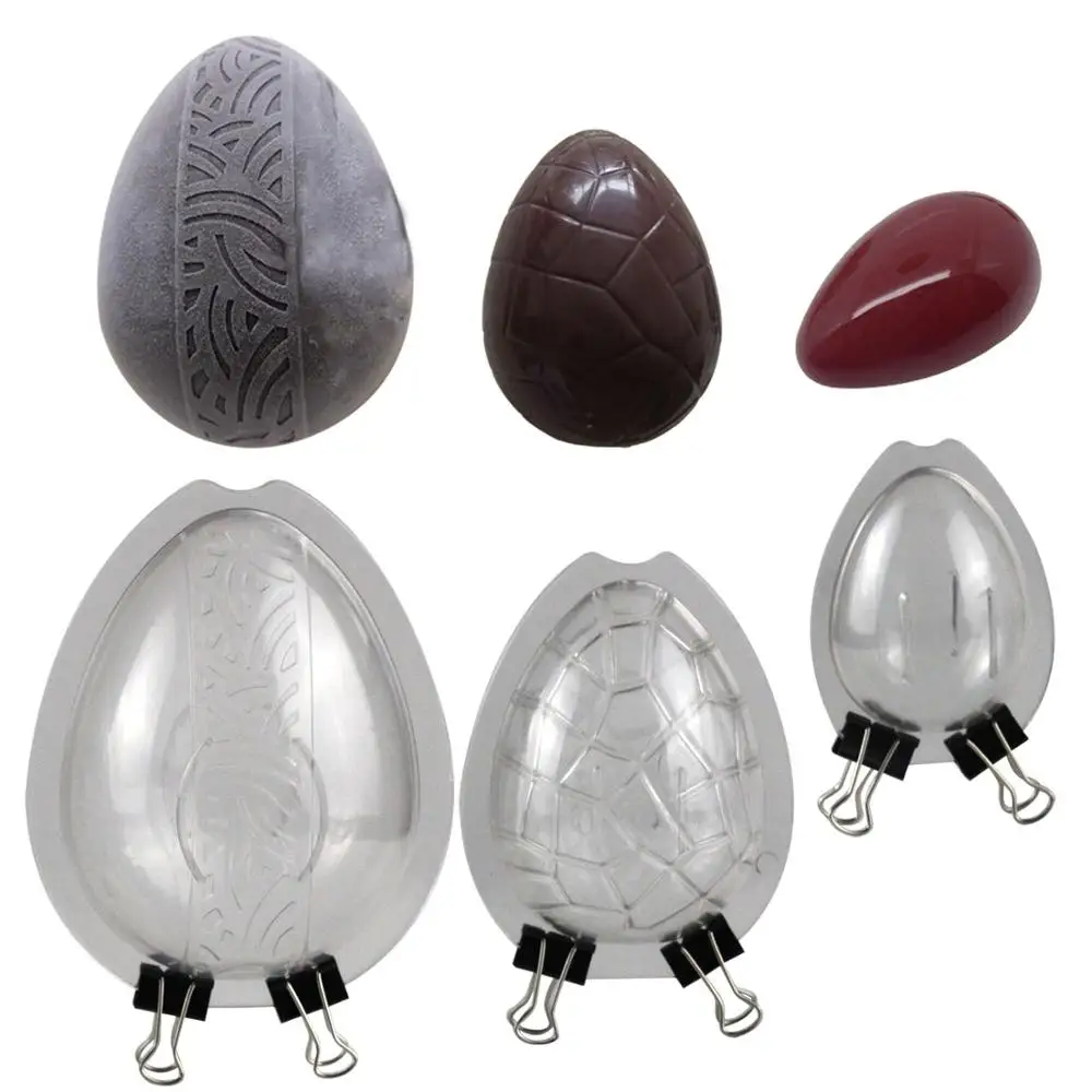 3 style Easter Eggs Chocolate Mold confectionery tools Cake Decorating baking Candy mould Polycarbonate Chocolate Mold