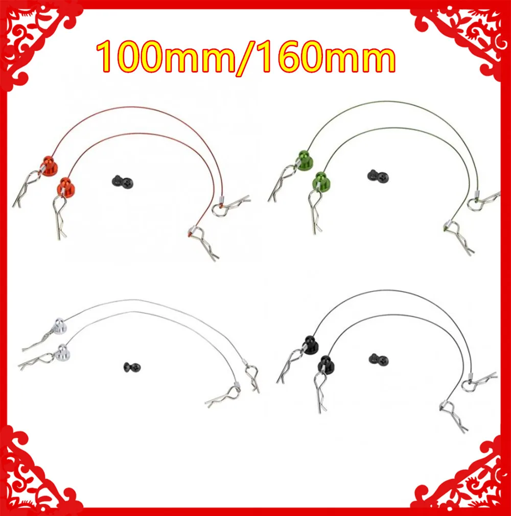 100mm 160mm Anti-lost Body Shell Wire Clip Pin with Screw Retainer for 1/10 /Hsp/Arram/Axial Ecx RC Car Spare Accessory Parts