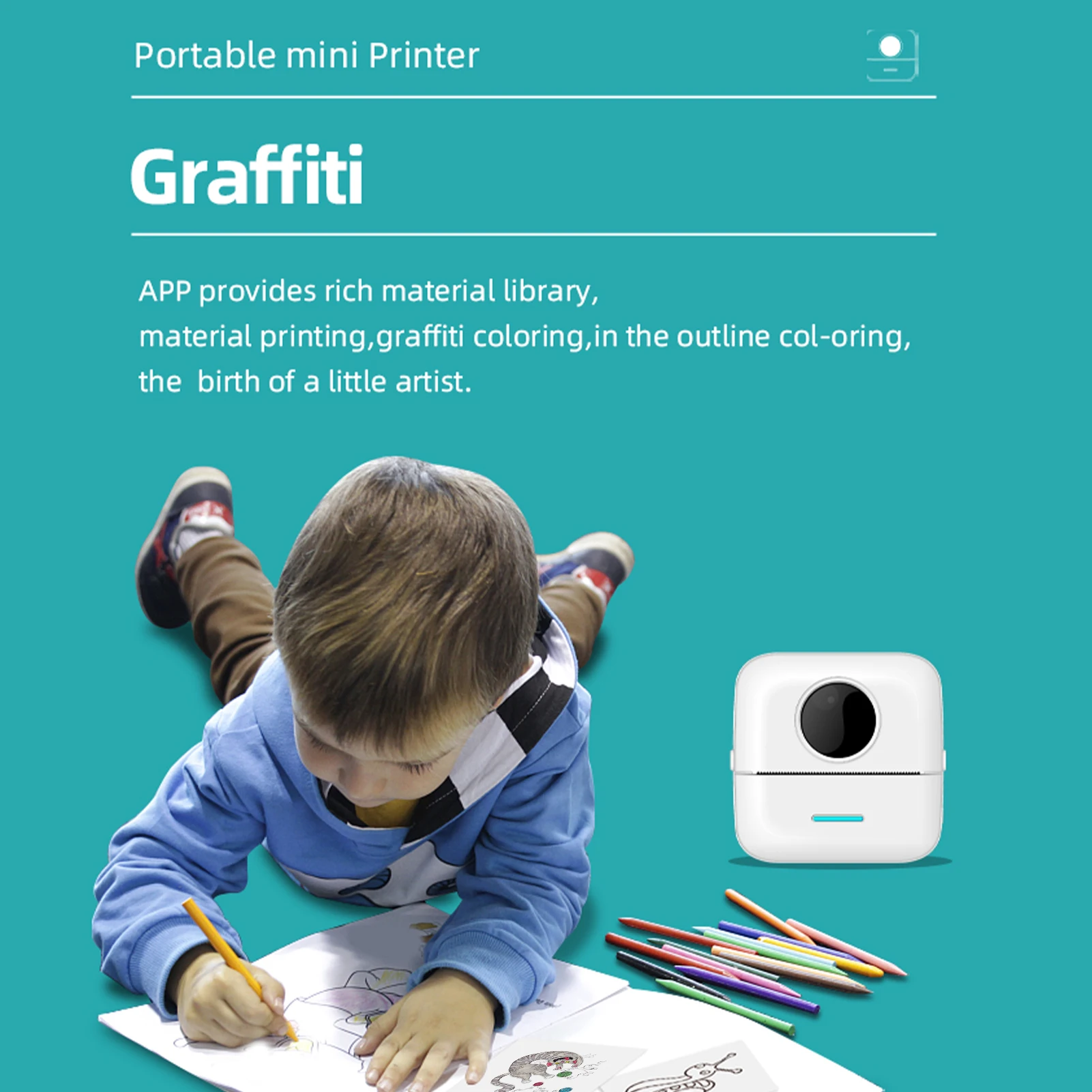 X5 Thermische Fotoprinter Pocket Label Maker 200 dpi Draadloze bonprinter voor werkplan Memo Studie Notitielijsten Tijdschrift afdrukken