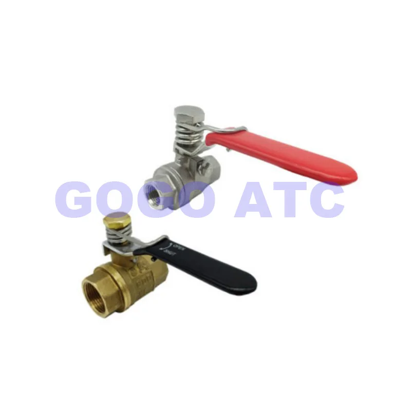 Magnetventil High quality Ball valve brass Stainless steel Small Spring automatic return ball valve DN20 Female thread 3/4\ Wasser und Dampf — Detail 3