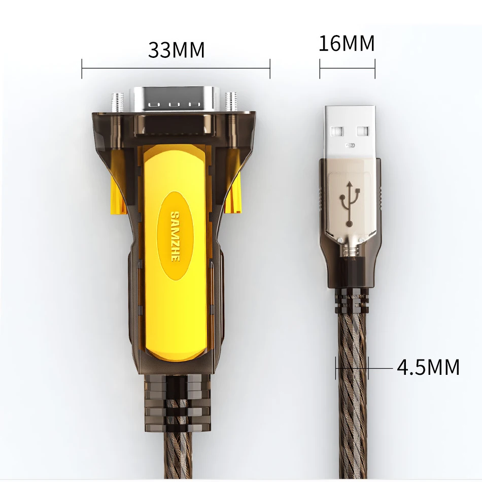 SAMZHE USB 2,0 zu Seriell RS-232 DB9 9Pin Adapter Konverter Kabel FTDI Chipsatz Länge 1,5 M USB ZU RS232 UNTERSTÜTZUNG WIN10 – Detail 8