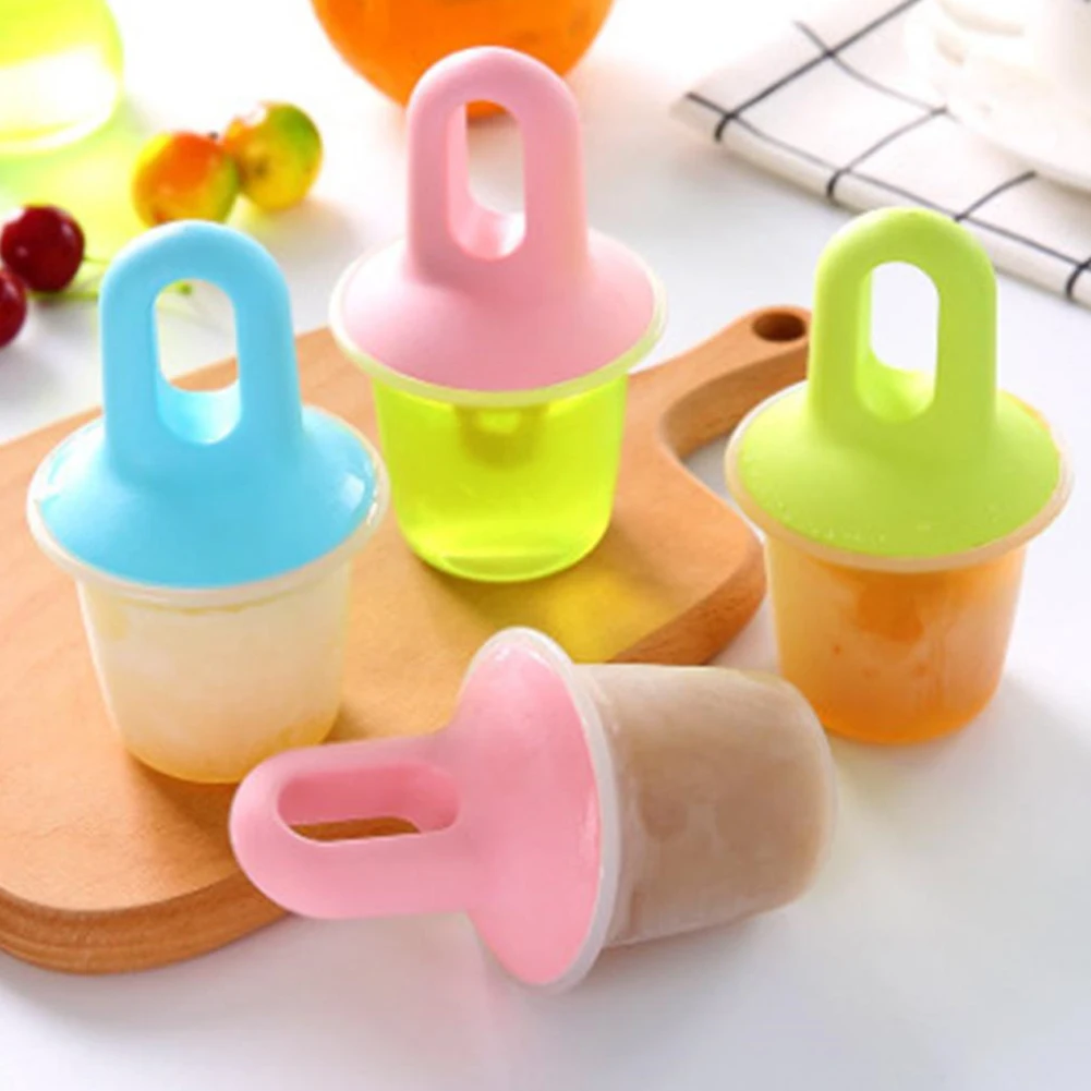 Mini Ice Cream Mold DIY Chocolate Dessert Popsicle Mould with Cover silicone Ice Cube Maker Homemade Tools Summer Kitchen Party