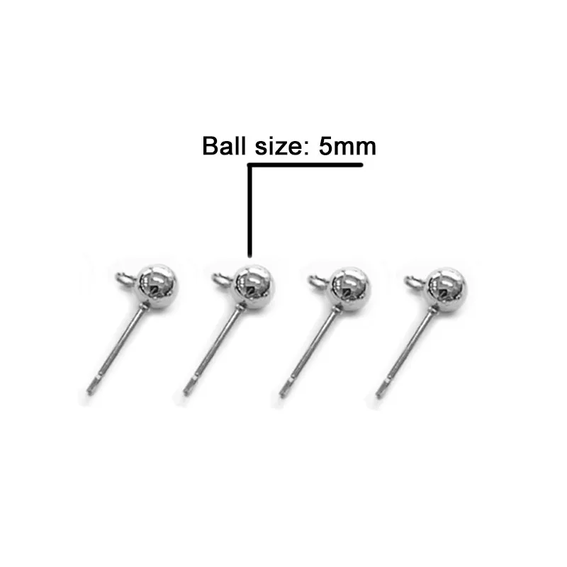 20Pcs/Lot Wholesale Stainless Steel Ear Pin Earrings Finding For Jewelry DIY Making Cabochon Earrings Base Setting