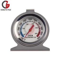 0-600C C/F Pyrometer Thermometer Stainless Steel Kitchen Bakin Oven Temperature Meter Detector Large Scale Analog Thermometer