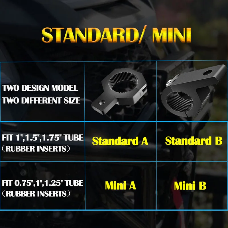 Motorrad halterung Scheinwerfer halterung 4x4 Zubehör Offroad Auto LED Bar Arbeits licht Nebels chein werfer Montage klemme Halter Rohr halterungen – Detail 2