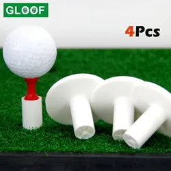 4Pcs Professional Rubber Golf Tees Holder For Golf Driving Range Tee Practice Tool White Indoor Outdoor Practice Mat