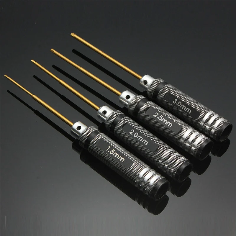 1.5/2.0/2.5/3.0MM Hex Screwdriver Titanium Plating Repair Tool Hand Tools Screw Driver For Helicopter Airplane Car Toys Models