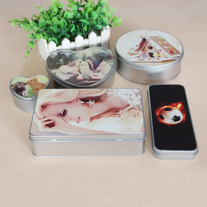 10pcs/lot  Blank Sublimation Metal 80*70mm Heart Candy Box For Printing Sublimation Ink Transfer DIY Craft