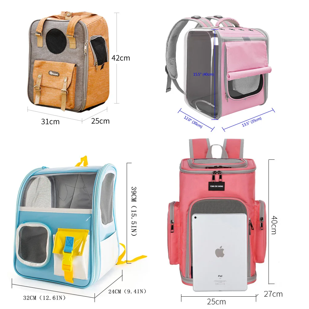 Pet Cat Carrier Backpack Transparent Travel Carrying Space Double Shoulder Bag for Small Dogs Cats Portable Handbag Outdoor Bags