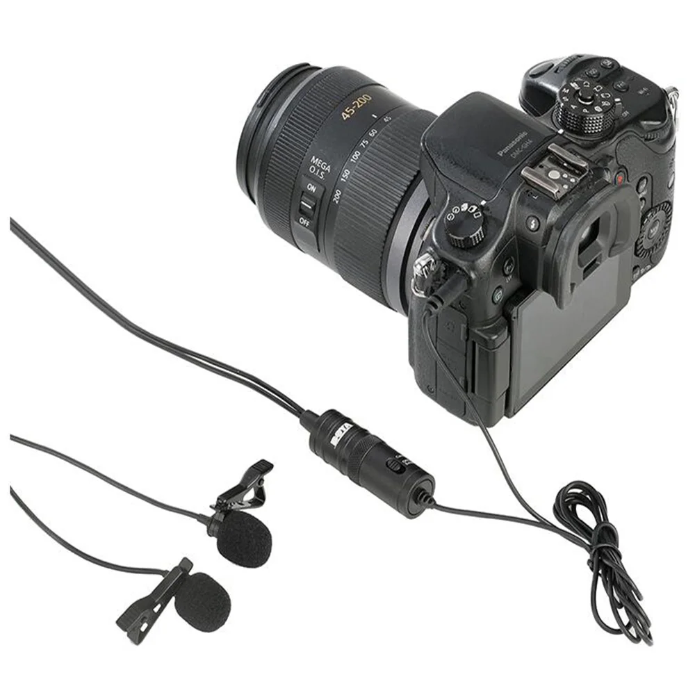BOYA BY-M1 M1DM BY-MM1 + Dual Omni-direzionale Microfono Lavalier Breve-gun Video Mic per canon nikon iphone smartphone Macchina Fotografica