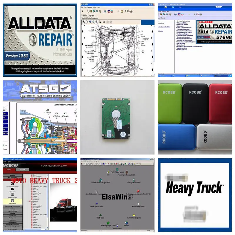 2024 Hot Alldata Auto Repair Software 10.53v All Data Software with Tech Support ATSG Manager Plus Cars and Trucks 1000GB HDD