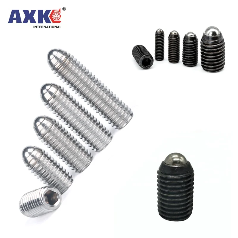 2/10X M3 M4 M5 M6 M8 M10 M12 Black Grade 12.9 304 stainless steel Hex Socket Allen Spring Ball Plunger Grub Point Set Screw Bolt