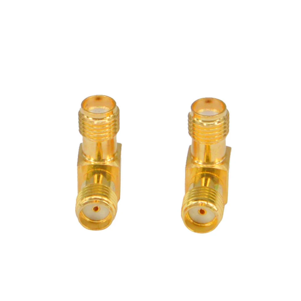 100pcs RF connector Goldplated SMA Female to SMA female Right angle coax Connector