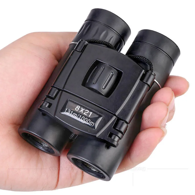 8x21 HD Powerful Binoculars 1000M Long Range Folding Mini Telescope BAK-4 FMC Optics For Hunting Sports Outdoor Camping Travel