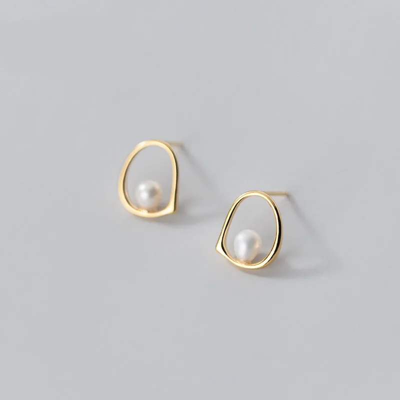 

Fashion Natural Freshwater Pearl Earrings Women 925 Sterling Silver Hight Quality Pearl Earrings Girlfriend Birthday Gift