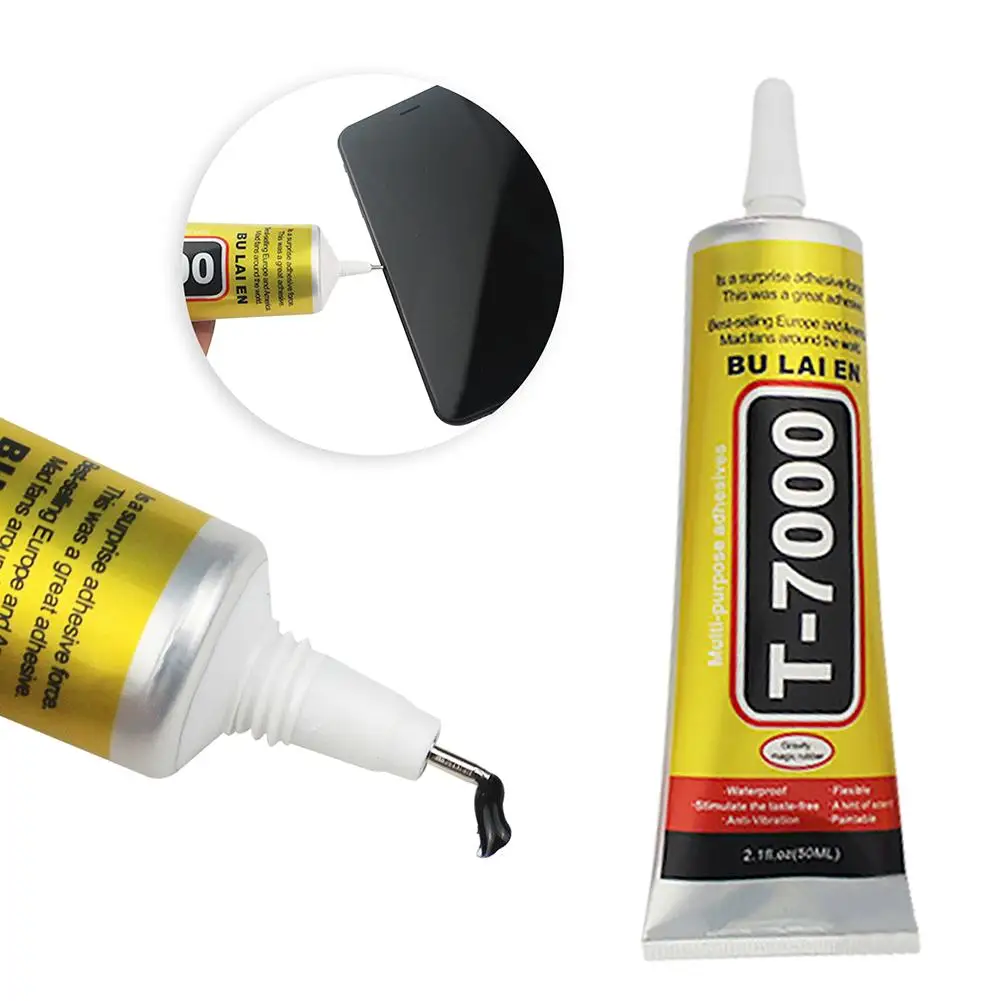 Low odor Adhesive Glue 15/50ml T7000 Super Adhesive Phone Touch Screen Frame Repair Sealant Glue Liquid Office School Supplies