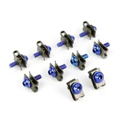 10 pezzi moto Scooter multicolore M5 5mm bulloni carenatura clip di fissaggio vite dadi a molla dadi metallici bullone parte di ricambio automatica