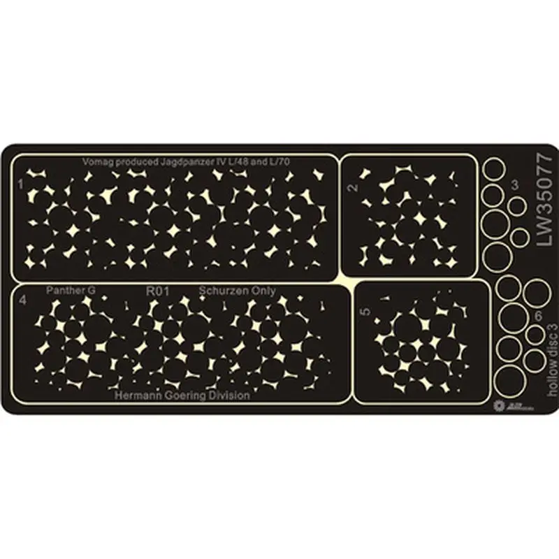 

Трафарет AM-WORKS LW35077 1/35 для распыления, немецкая Маскировочная маска на Холлоу Второй мировой войны с диском #3-трафаретная маска