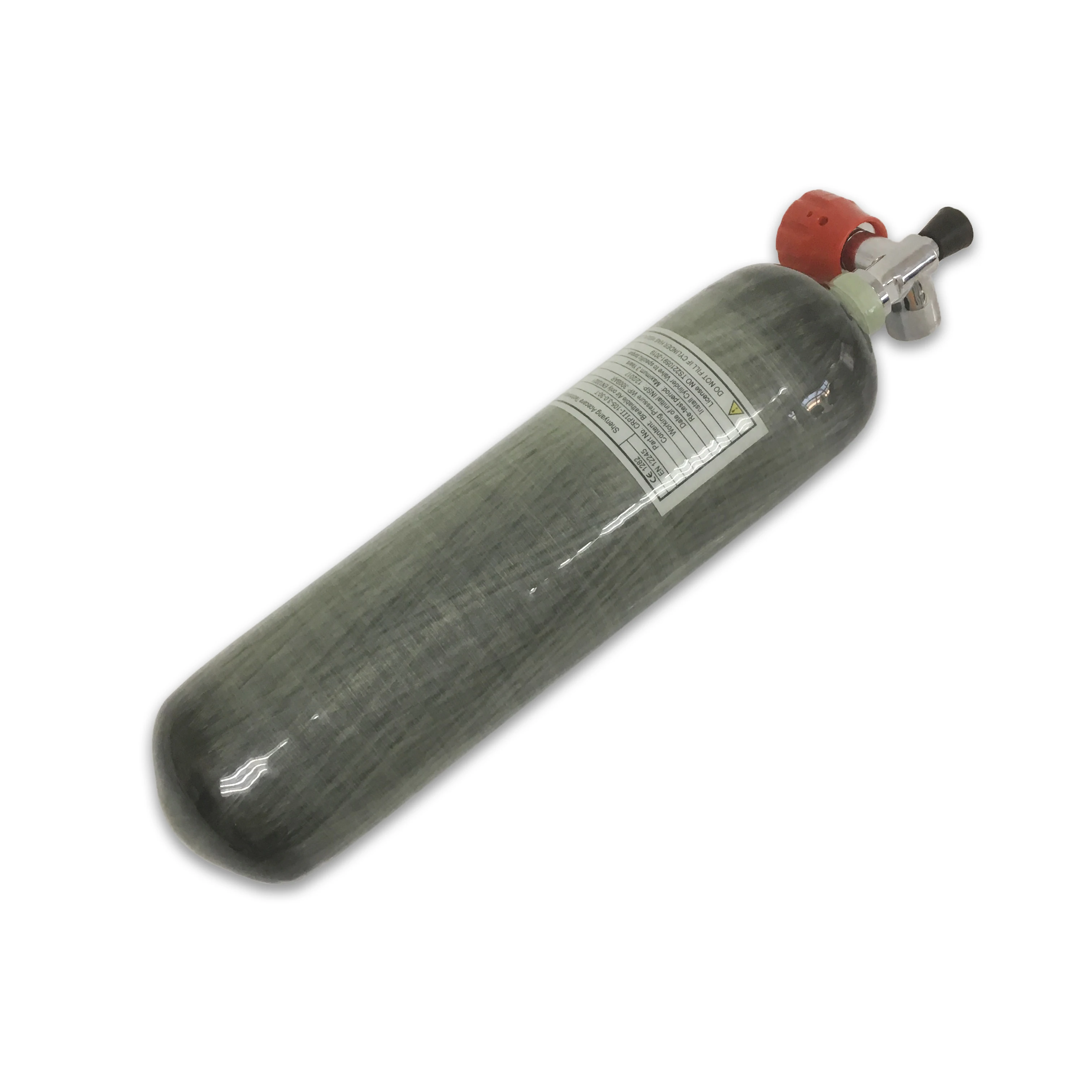 AC10311 3L CE 4500Psi Carbon Faser Air Tank/Gas Zylinder und Rot Ventil Ballon Mit Druck