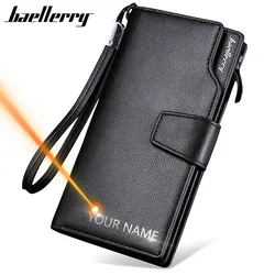 New Card Holder Men Wallets Business Long Design Quality Fashion Casual Men Purse Zipper Multi-function Wallets