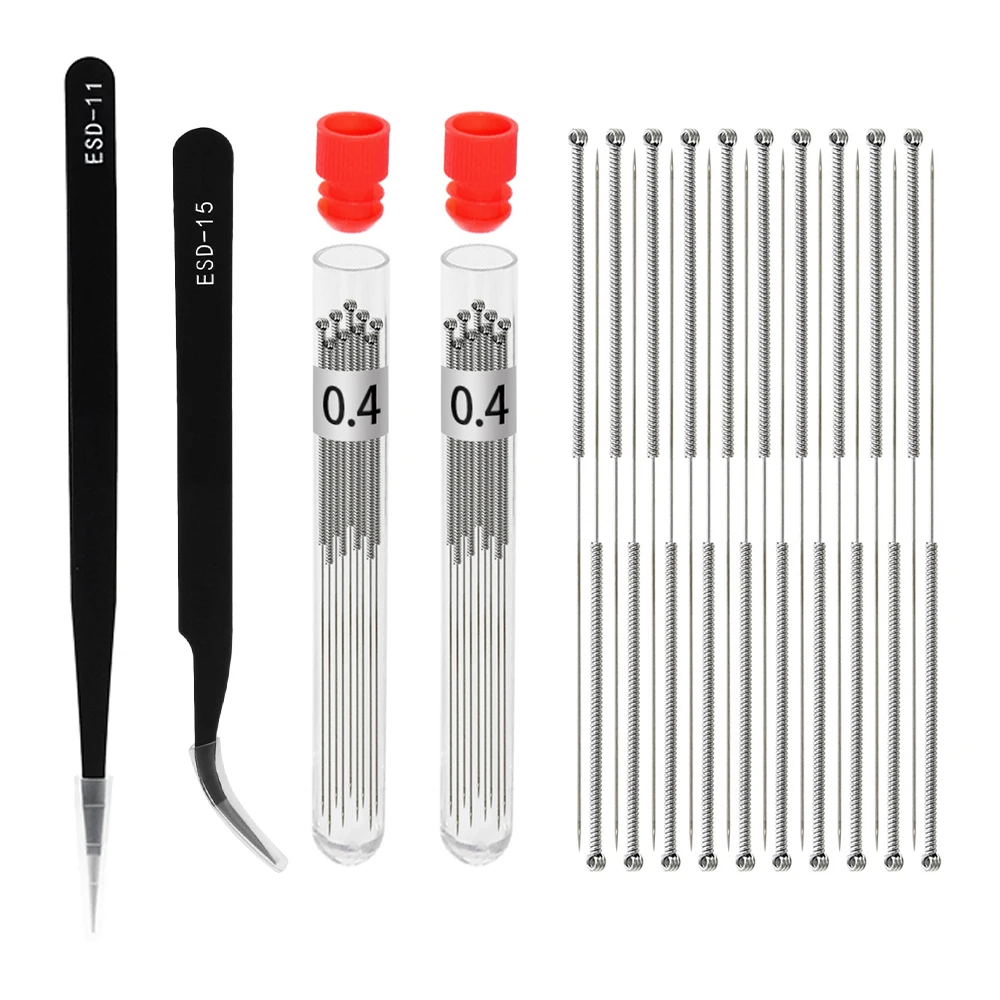 

1set 3D Printer Parts Nozzle cleaner Bendable Drill Bit for Cleaning 0.4mm of V6 j-head Hotend Nozzle for Ender 3 CR10 Extrusion