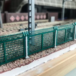 Escala HO 1:87, alambre de púas para ferrocarril, valla anticruzado, valla de barandilla, modelo de tren de pared, mesa de arena, piezas terminadas