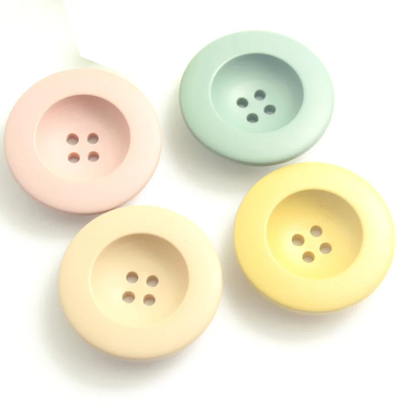 10PCS 4-Holes Plastic Buttons for Clothing Women Wear Suit Decorative Coat Sewing Resin Button Garment DIY Accessories 25mm 30mm