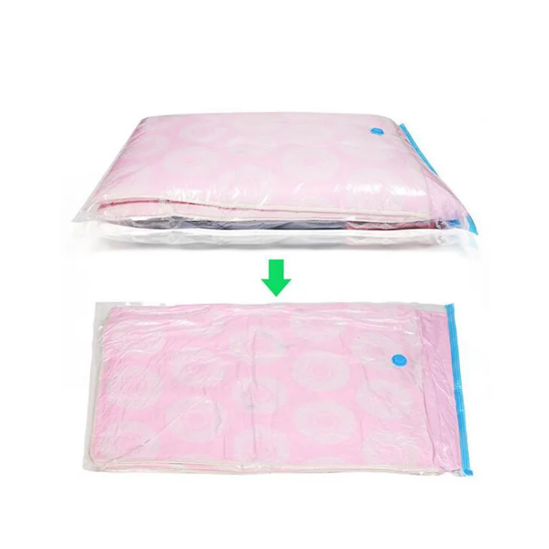 6pcs Vacuum Storage Bags Travel Triple Seal Zipper Hand Pump For Clothes Pillow Zip lock Bag Compression