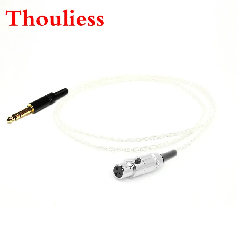 

Thouliess 6 Cores 7N OCC Silver Plated 6.35mm Headphone Upgraded Cable for K240 K242 K271 K272 K702 Q701 Earphones