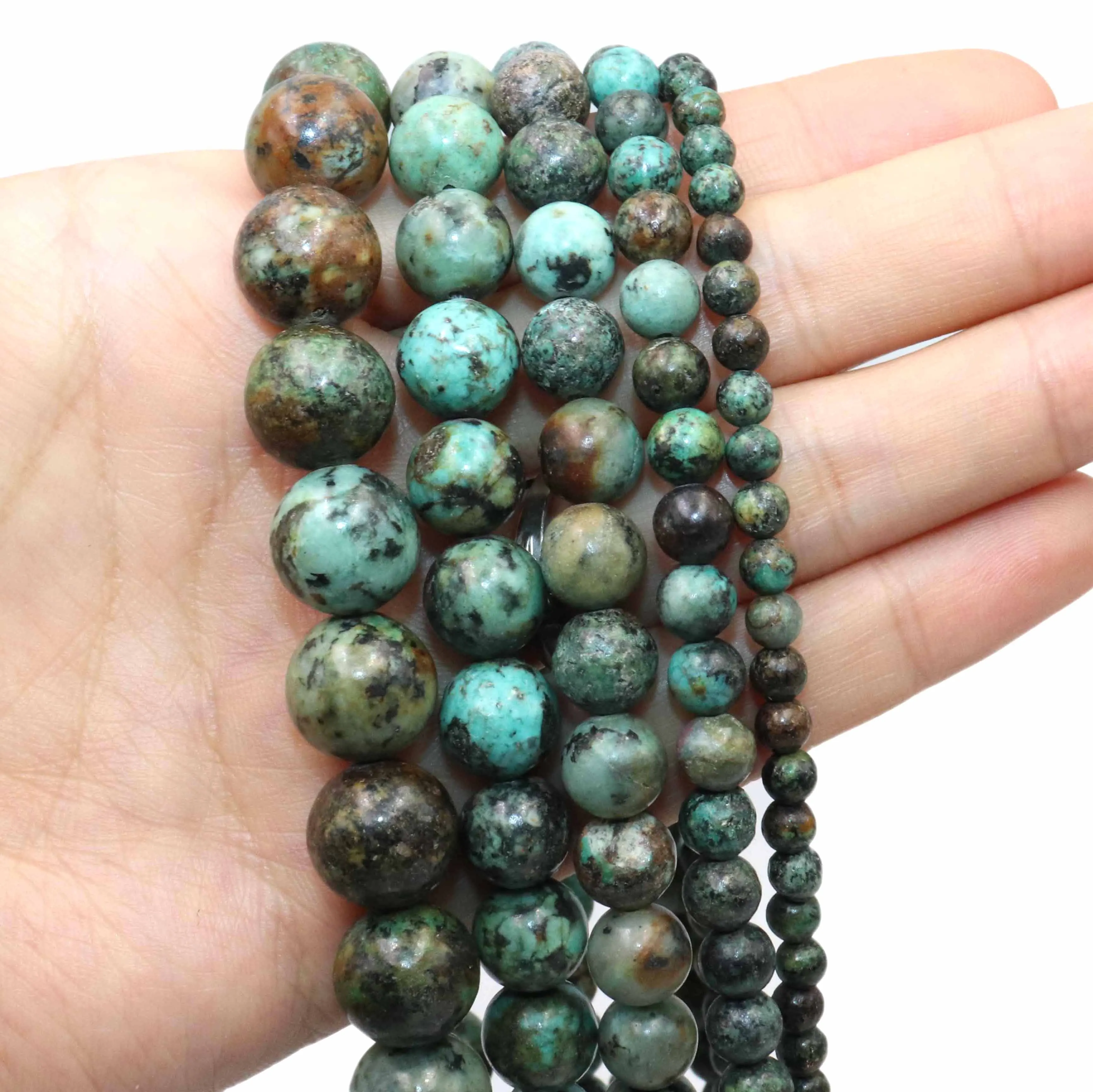 Natural Africa Turquoises Stone Loose Spacer Bead For Jewelry Making Charm DIY Bracelet Necklace Accessories 2 3 4 6 8 10mm