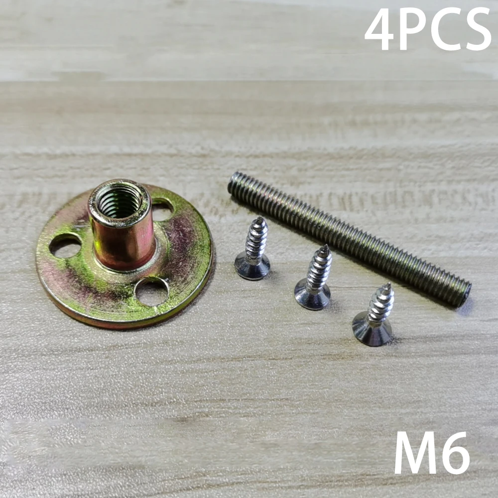 4PCS M6 M8 M10 Furniture foot screw nut