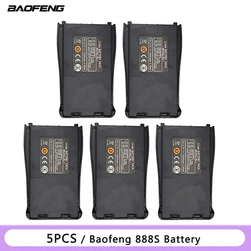 BAOFENG 888S Walkie Talkie Battery BF-888S Power Supply For BF-666S BF-777S 888s BF-88E Compatible with H-777 H777 Two Way Radio