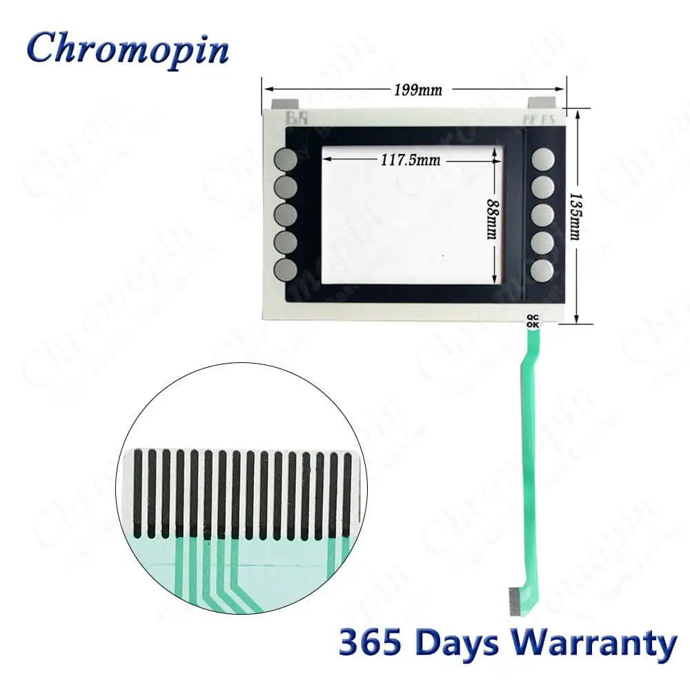 Imagem -02 - Digitador de Vidro do Painel da Tela de Toque para b & r 4pp065.0571-b00 Touchscreen com Interruptor de Teclado de Membrana 4pp065.0571-b00