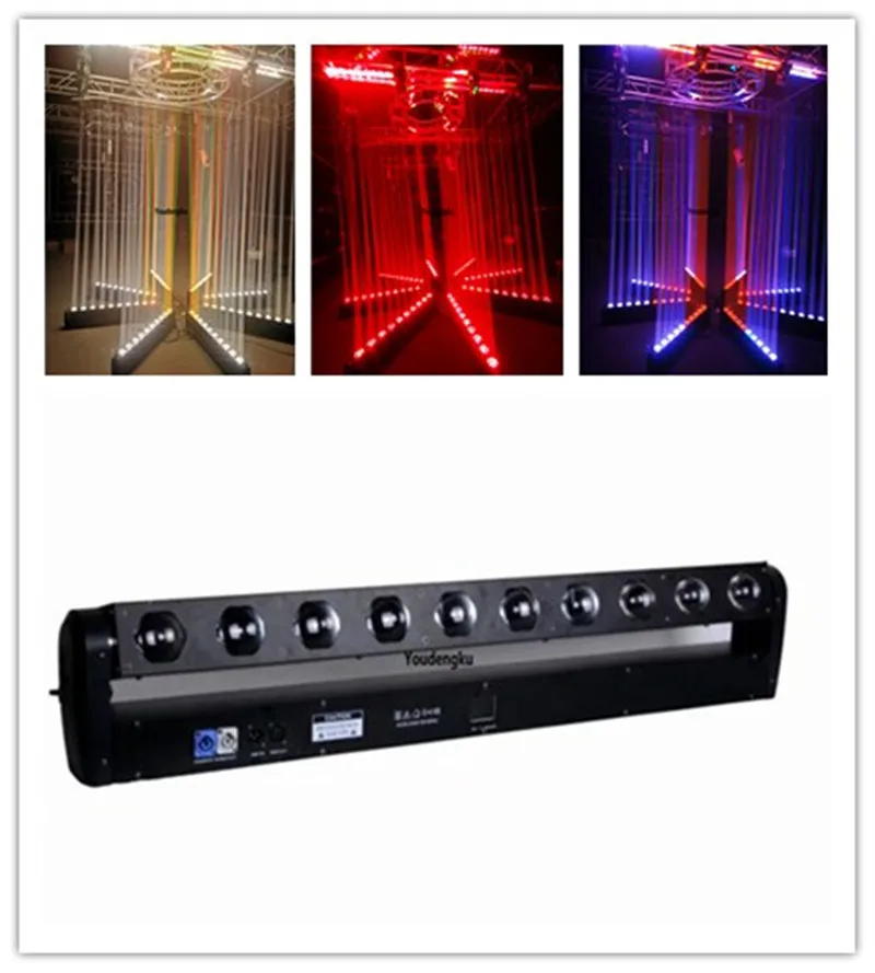 

8pcs Newest led moving head beam 10x40w 4 in 1 rgbw led wash moving head pixel bar disco dj stage strip light