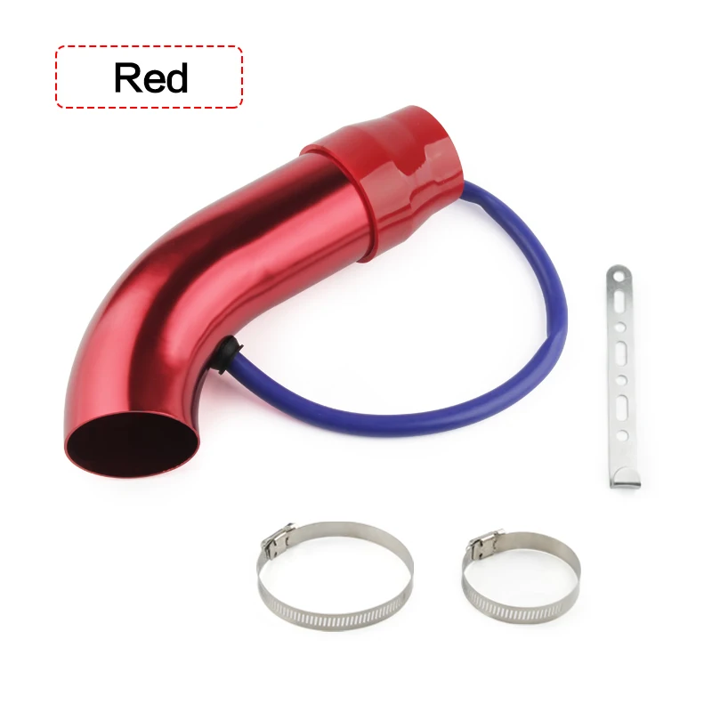 Universele Alumimum 3 ''75mm Auto Koude Luchtinlaatsysteem Turbo Inductie Buis zilver Zwart Rood Kleur