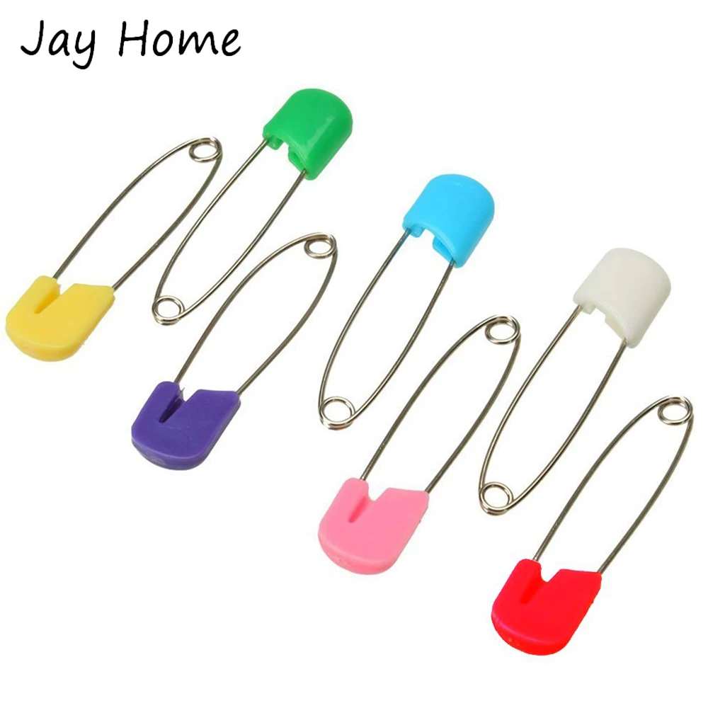 10-50Pcs Colorful Plastic Head Baby Locking Safety Pins DIY Craft Baby Kids Cloth Diaper Nappy Pins Sewing Stitching Needle Pins