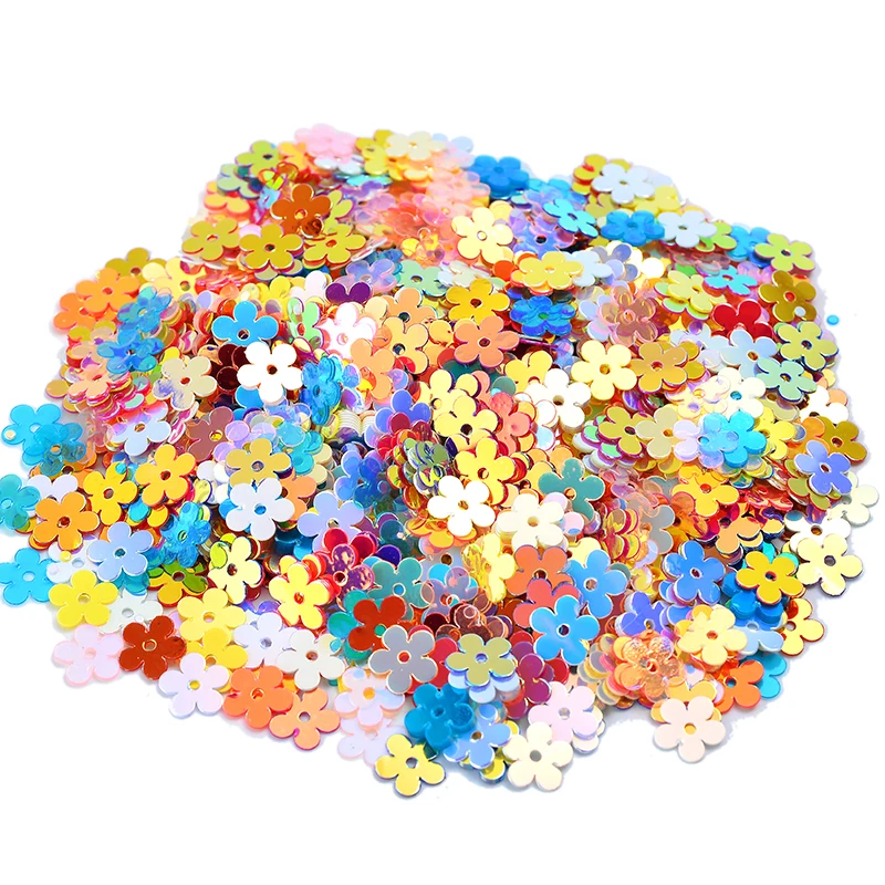 20g(1200pcs)/Pack 7MM Flat Plum Blossom Pvc Sequins Wedding Confetti DIY Sewing Nail Art Jewelry Party Decoration Accessories