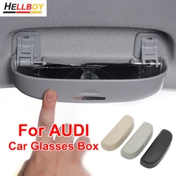 Car Sunglasses Glasses Holder Case For Audi Q5 8R Q3 F3 Q7 4L A3 8V A4 B8 B9 Grab Handle Replace Sun Glasses Storage Accessories