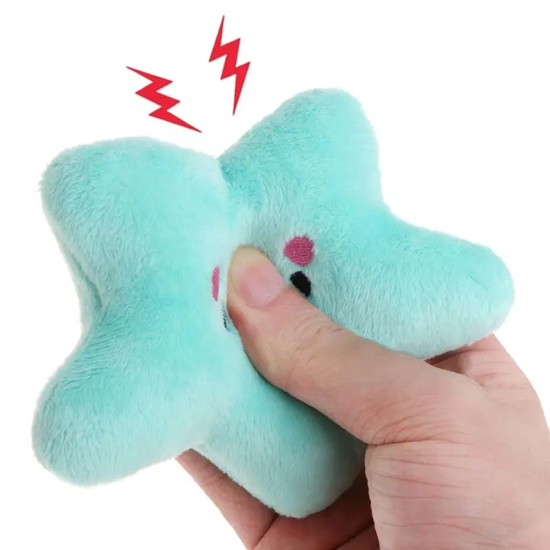 Pet Toy Plush Cloud Star Shaped Soft Squeaky Sound Dog Chew Puppy Kids Retailsale