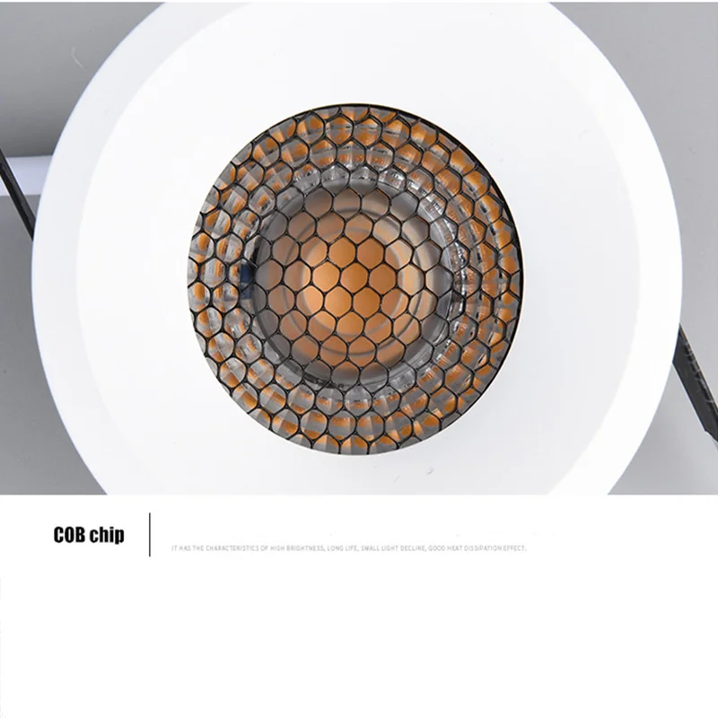 Super Thin Anti-glare Spotlight  5W 7W 12W 15W Sky Light Embedded LED Light 2021 New LED Simple simpl dimmer