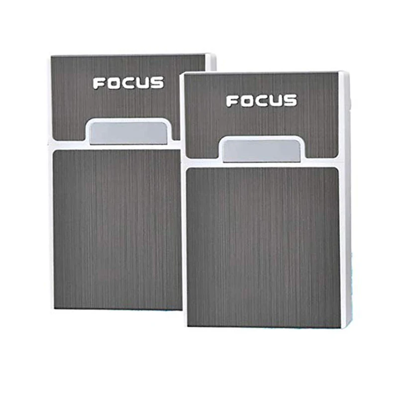 FOCUS Cigarette Case Aluminum for Whole Package Cigarettes 20pcs Anti-Collision Splash Proof and Scratch Resistant