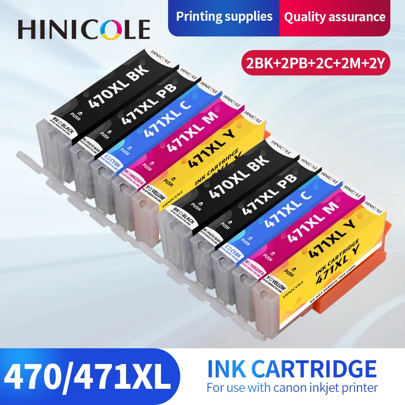 HINICOLE PGI470 PGI-470 BK 470 C LI 471 Compatible Ink Cartridge For Canon PIXMA MG5740 MG8640 TS5040 TS6040 TS 5040 TS6040