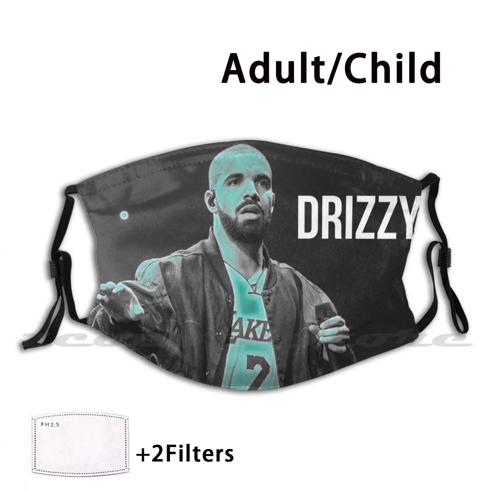 Drake Fan Art Mask Diy filtr zmywalny Pm2.5 usta trendy Drake Drizzy Rap Rnb Toronto Ri Ri