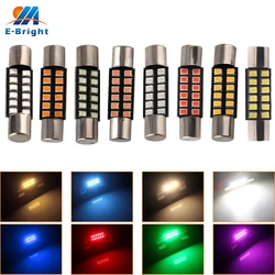 4PCS 28MM 31MM Car Led Bulbs 6612F 6614F Festoon Dome Light LED Vanity Mirror Lamp 2016 12 SMD Nonpolarity Ice Blue Warm White