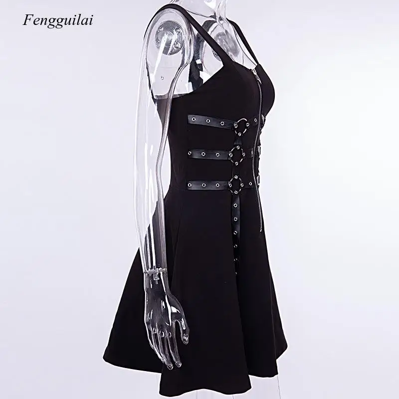 Imagem -06 - Feminino Preto Suspender Saia Cintura Alta Magro Legal Feminino 2023 Primavera Verão Streetwear Senhora Vestido